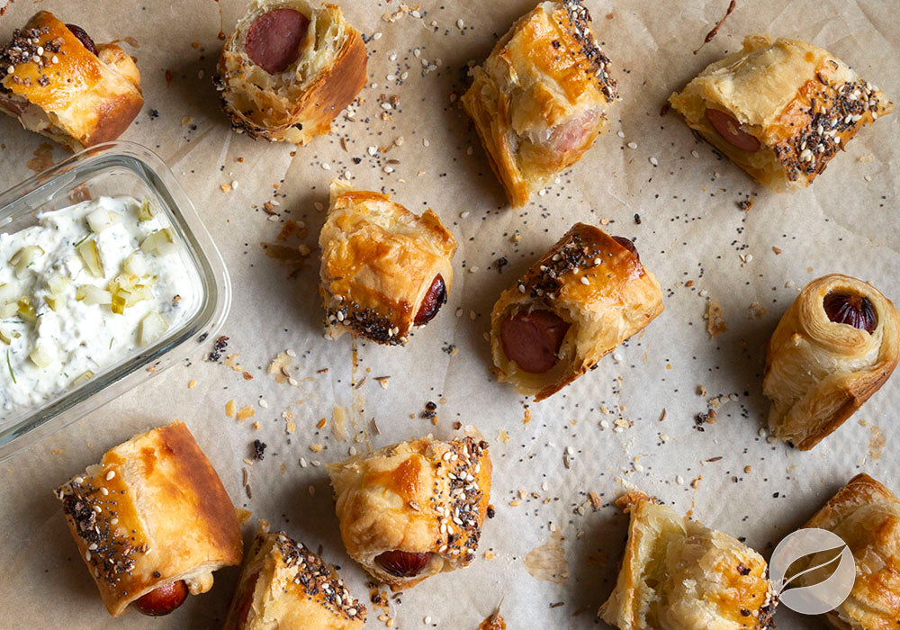 Pigs in a Blanket with Pickle Dip