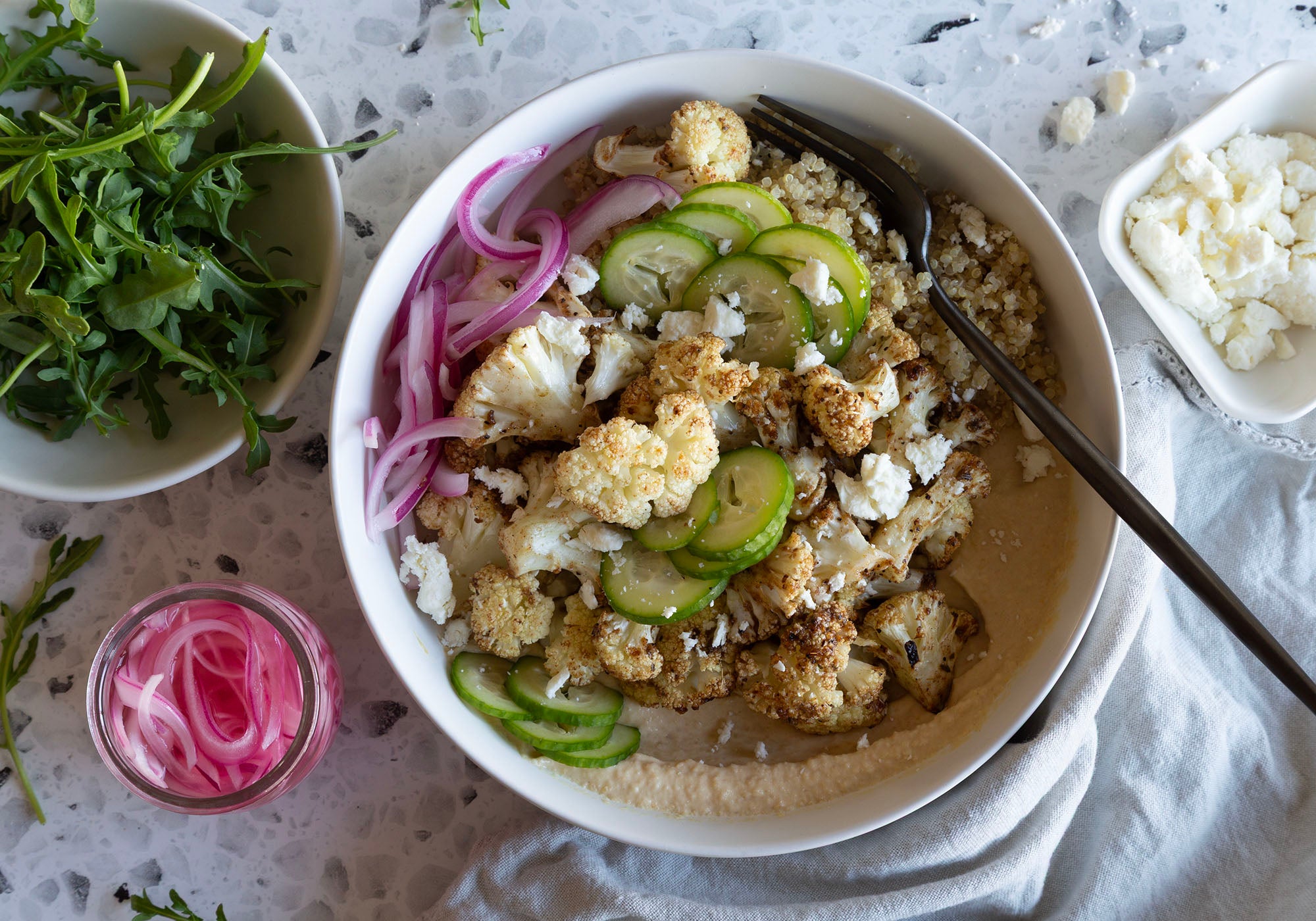 Cauliflower Hummus Bowls