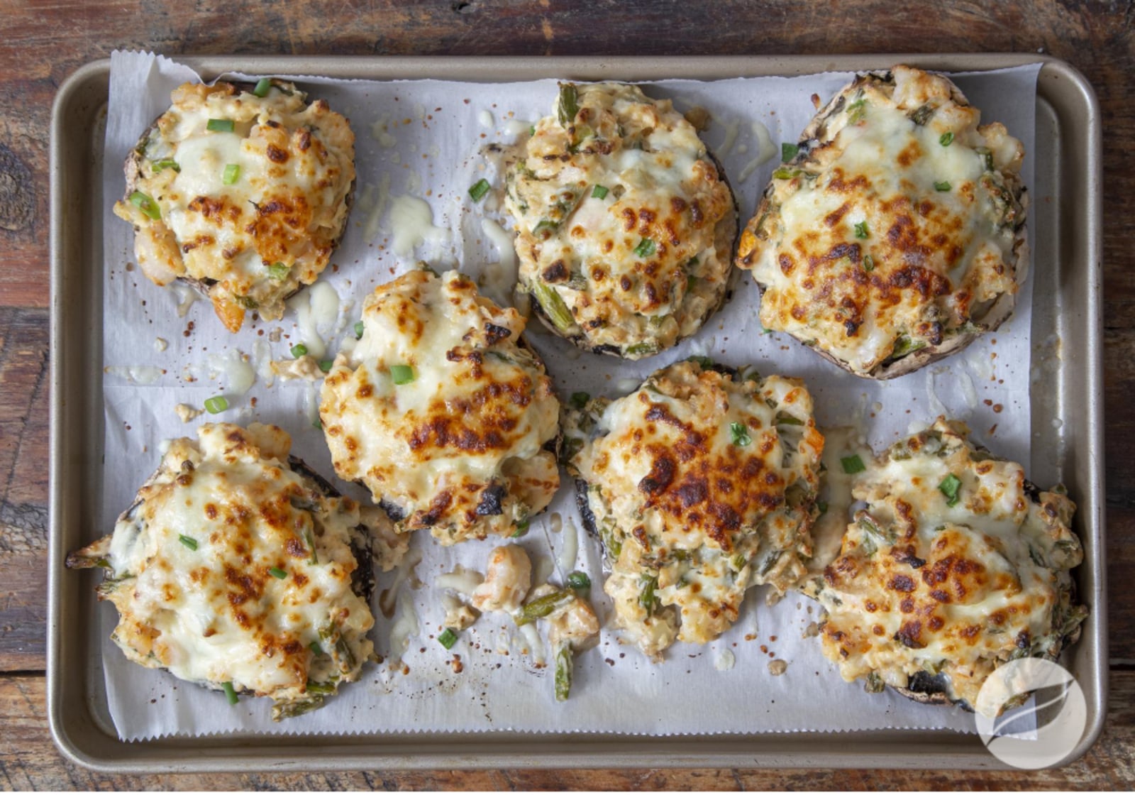 Shrimp Alfredo Stuffed Portabellas