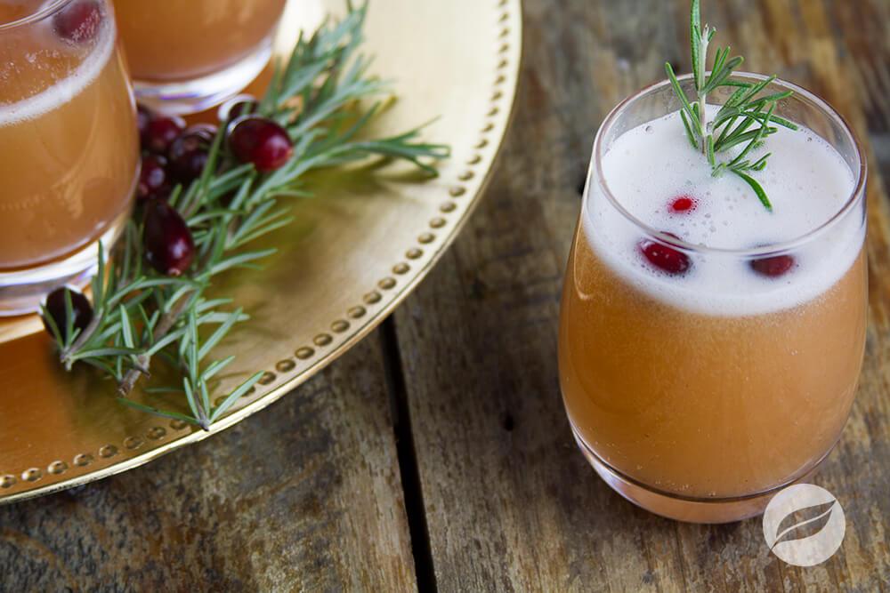 Spiced Cranberry Mimosas